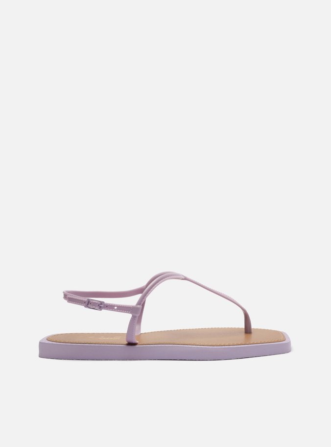 Sandália Rasteira Roxo Slim Square Brizza