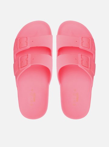 Chinelo Slide Rosa Fivelas Brizza