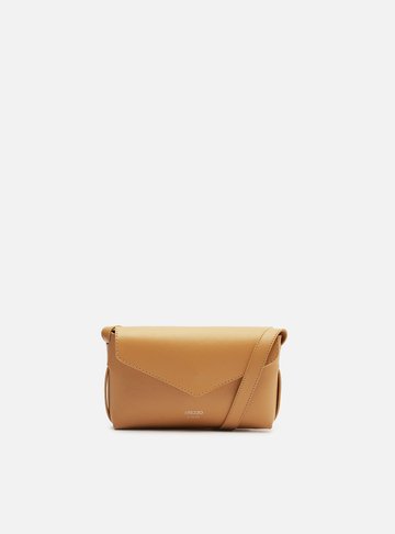 Bolsa Tiracolo Bege Pequena Envelope