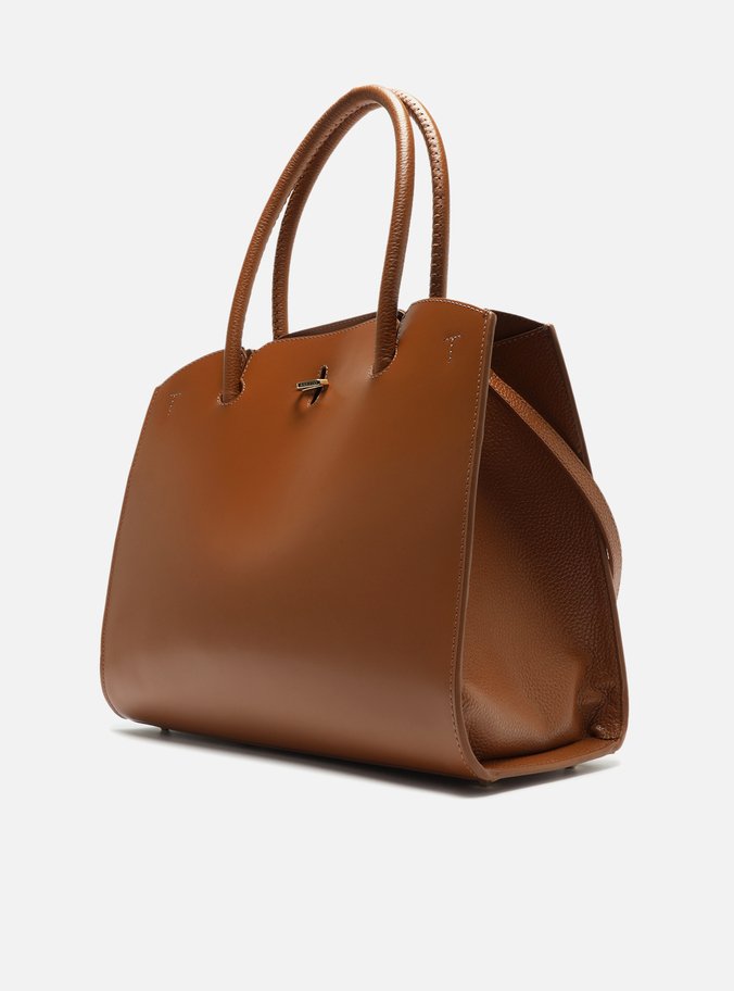 Bolsa Tote Marrom Couro Grande Olie