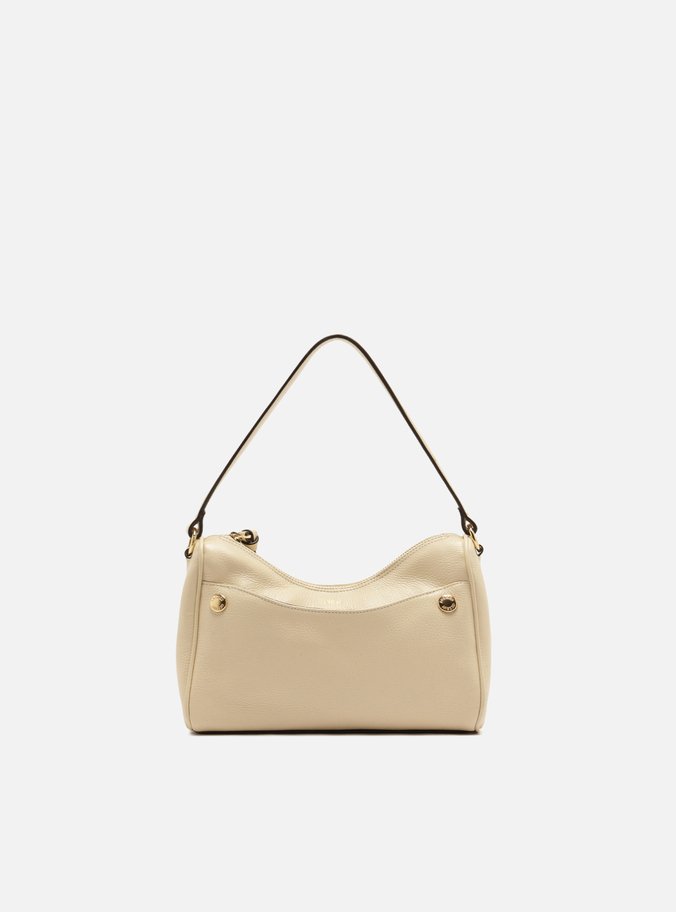 Bolsa Tiracolo Off-White Couro Média Metais