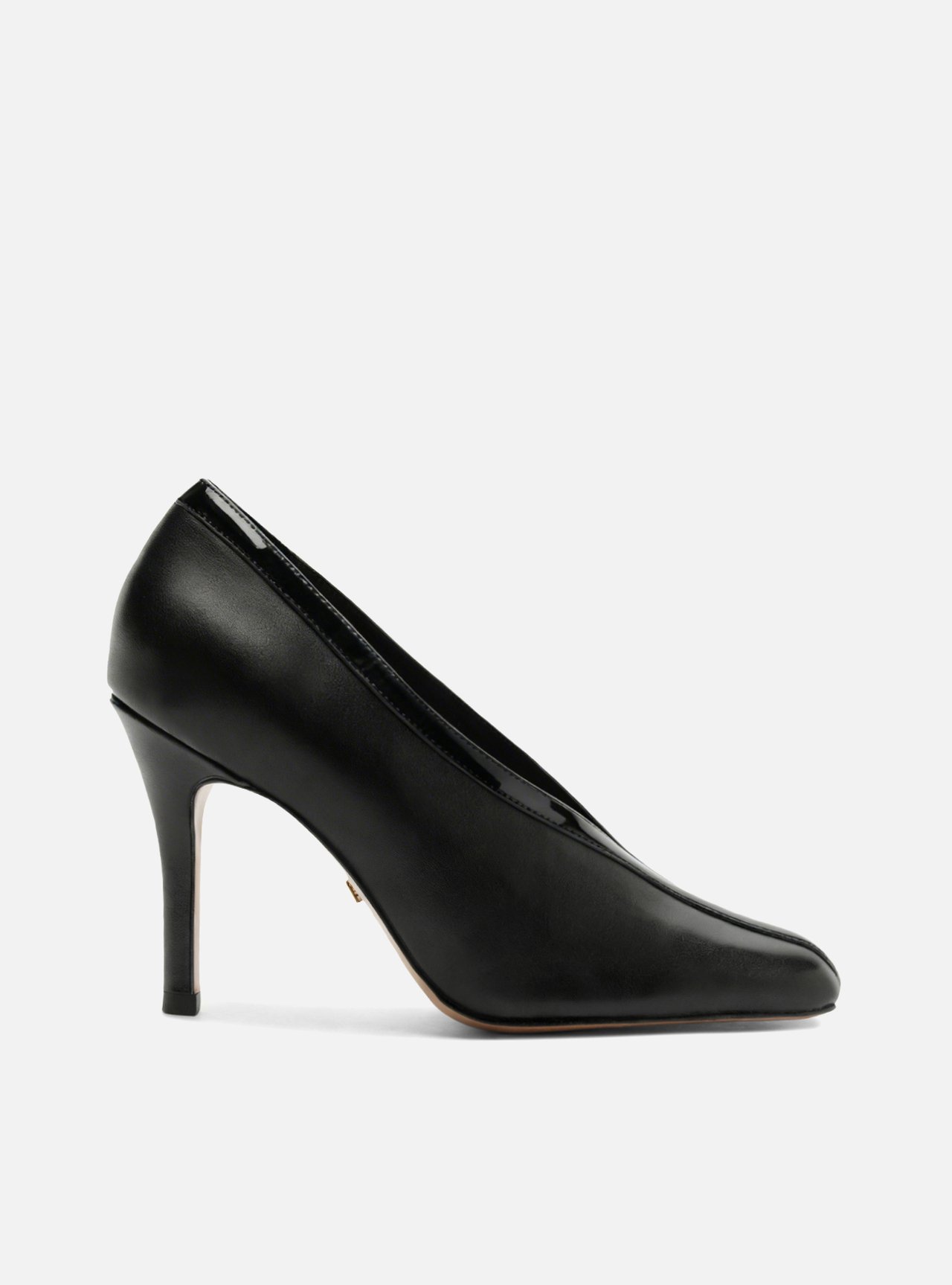 Scarpin Preto Salto Fino Cap Toe — foto 2