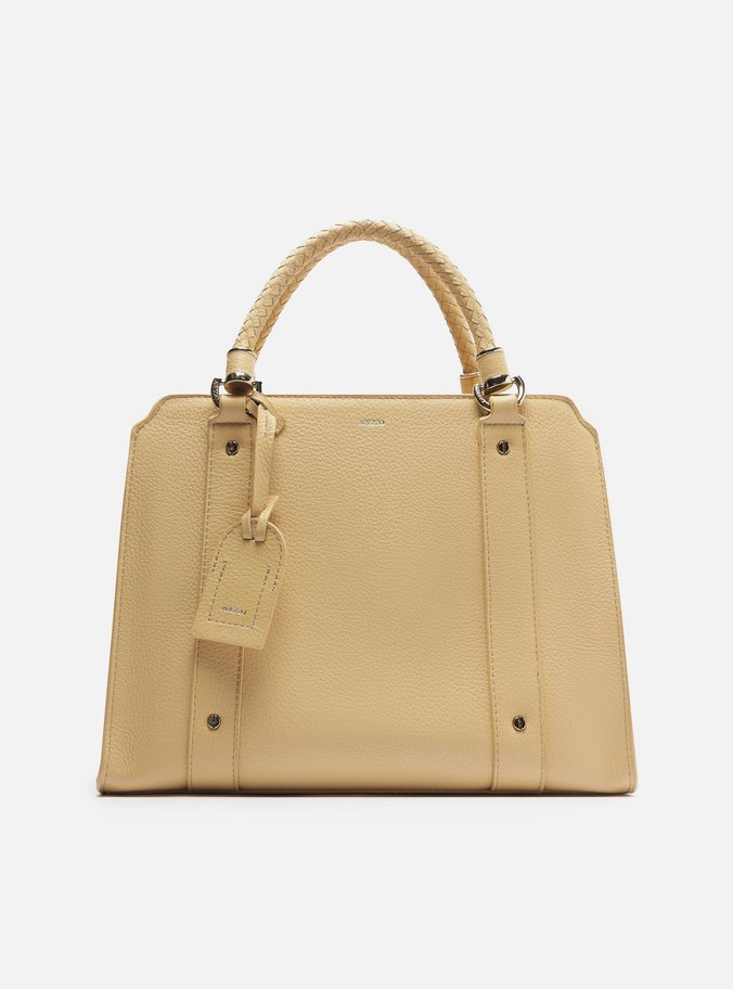 Bolsa Tote Bege Couro Piazza Grande