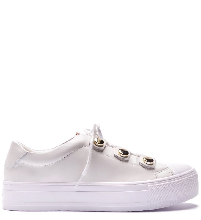 Tênis Couro Nappa Tachas Bianco
