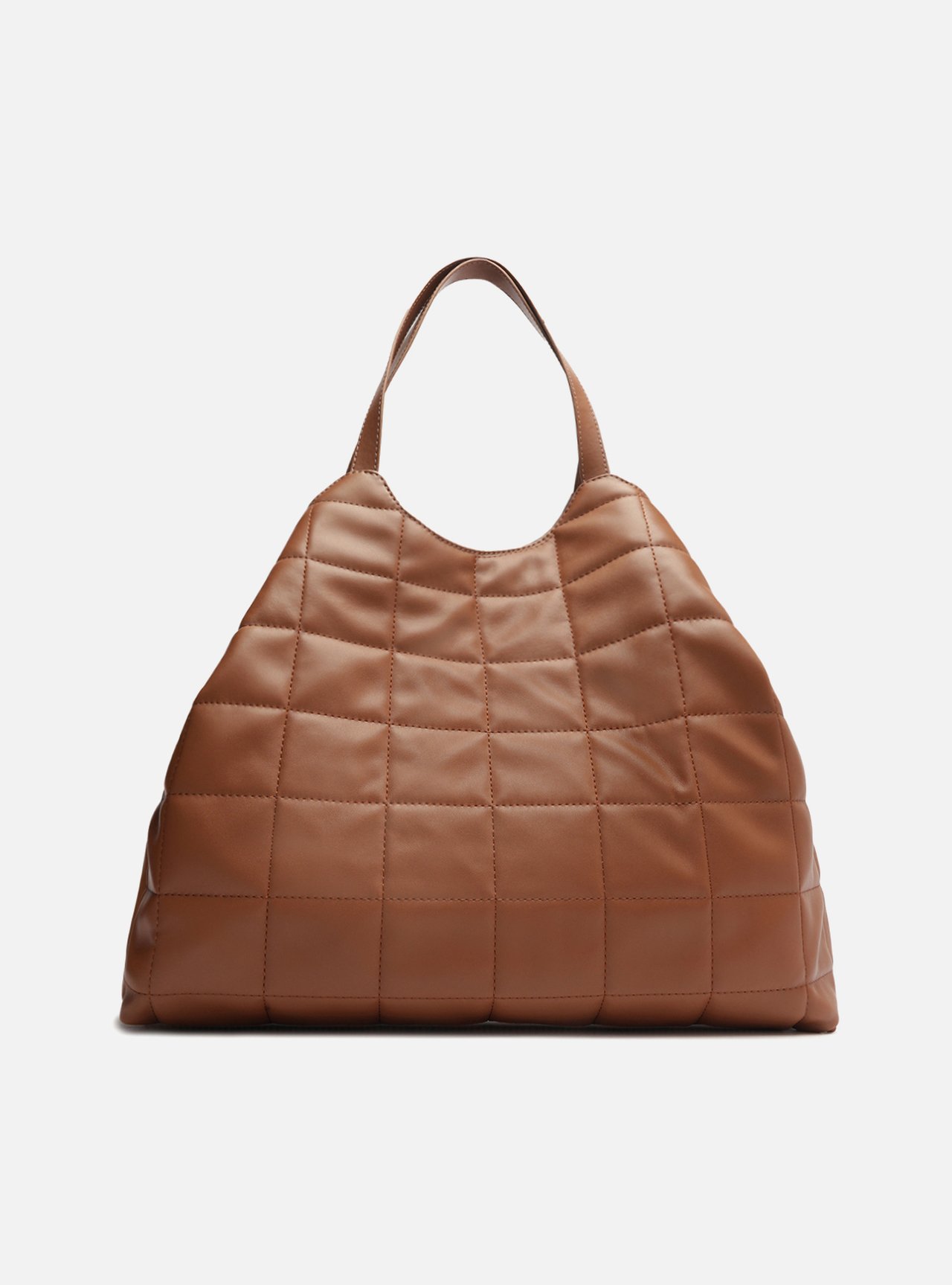 Bolsa Shopping Marrom Matelassê Fancy Grande — foto 1