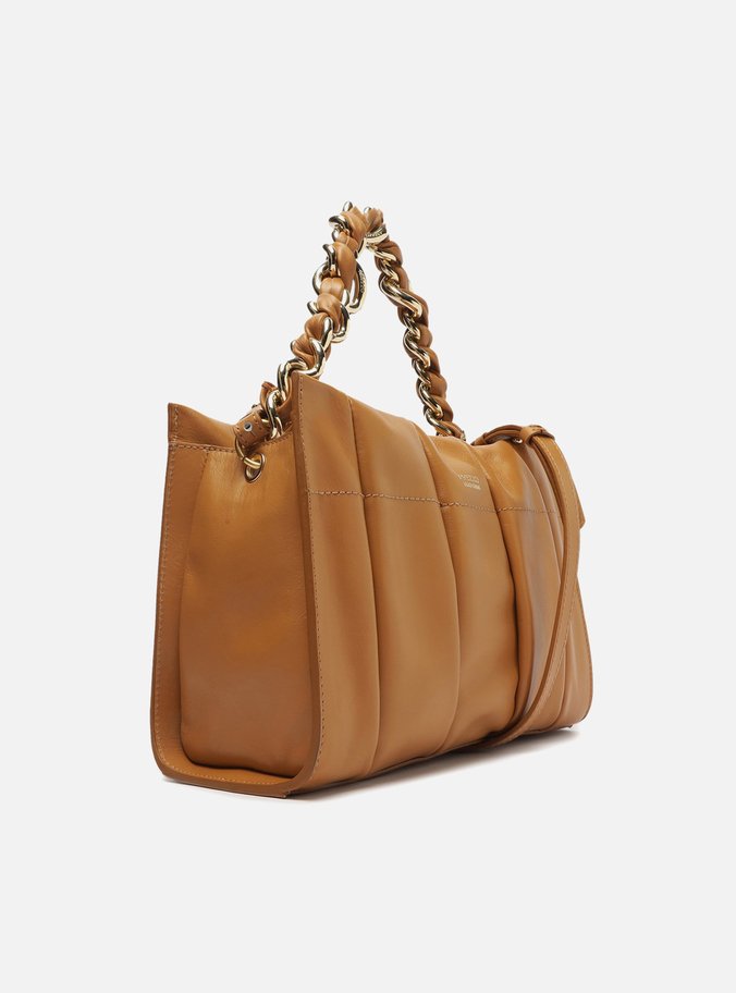 Bolsa Tote Marrom Couro Milano Média Corrente