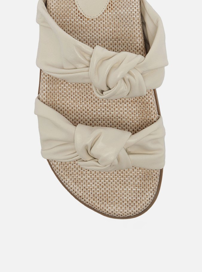 Sandália Papete Off-White Couro