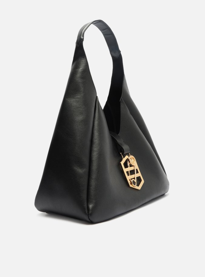 Bolsa Hobo Preta Couro Kopenhagen Grande