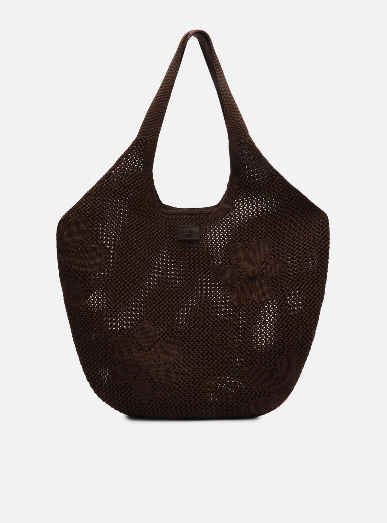 Bolsa Shopping Marrom Knit Grande Brizza — foto 1
