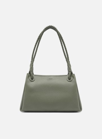 Arezzo — Bolsa Shoulder Verde Média Alça Trançada