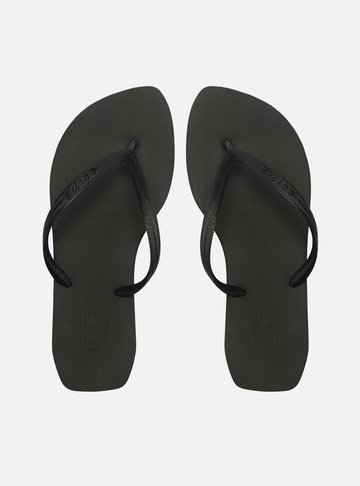 Chinelo de Dedo Preto Leaf Brizza
