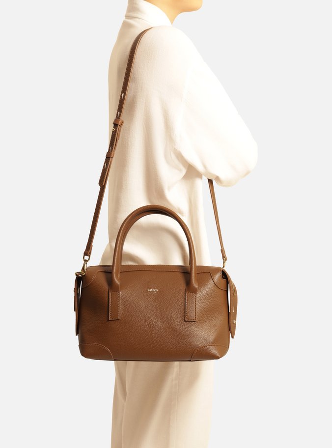 Bolsa Bowling Marrom Grande Recortes
