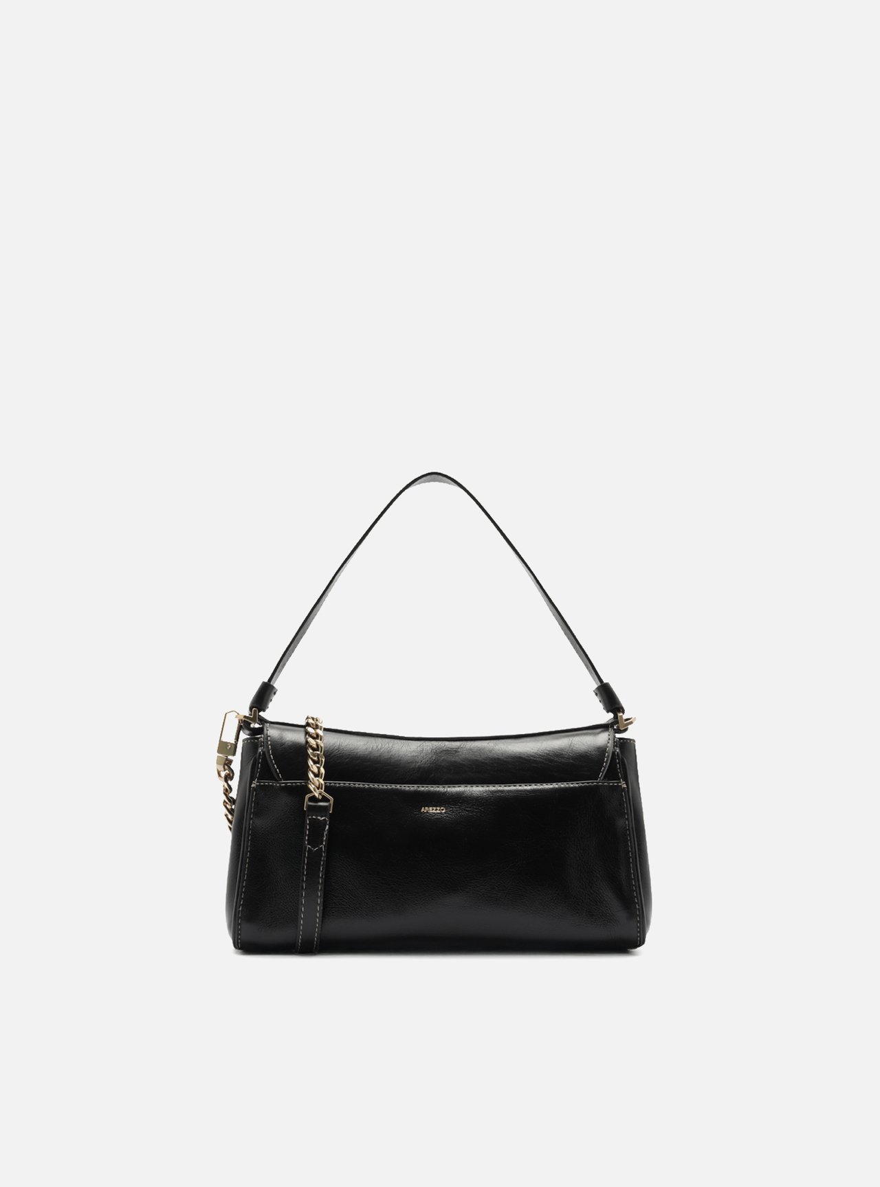 Bolsa Tiracolo Preta Couro Heritage Pequena — foto 3