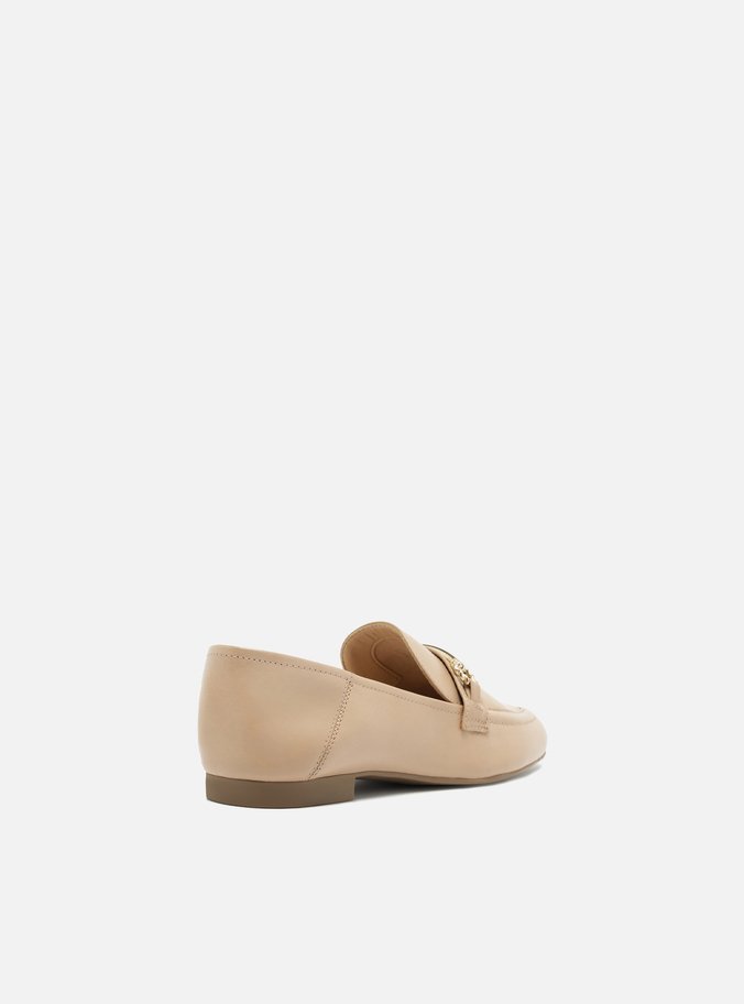 Mocassim Nude Couro Bridão
