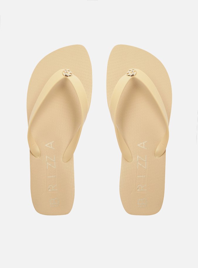 Chinelo de Dedo Bege Pedraria Brizza