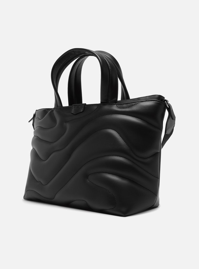 Bolsa Tote Preta Waves Grande
