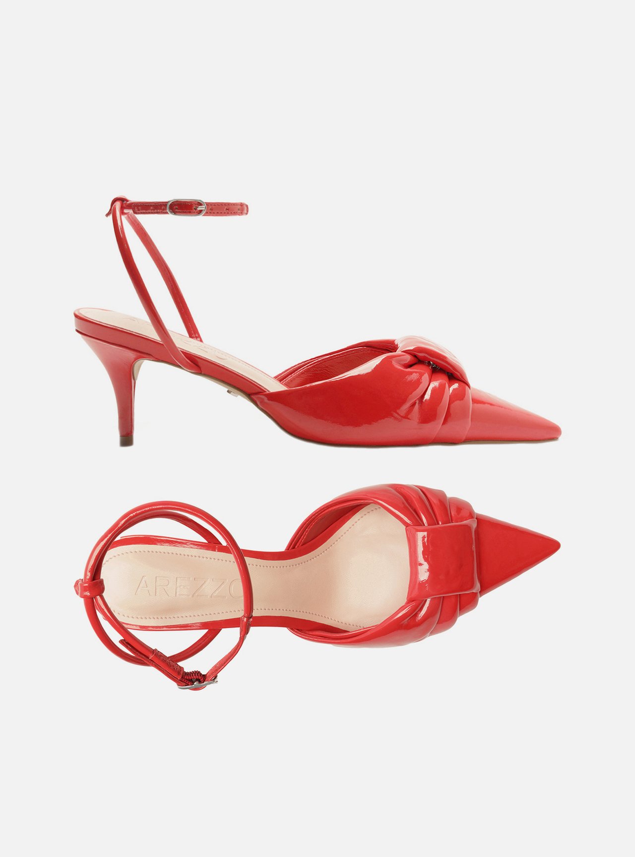 Scarpin Vermelho Verniz Salto Kitten Puffer — foto 5