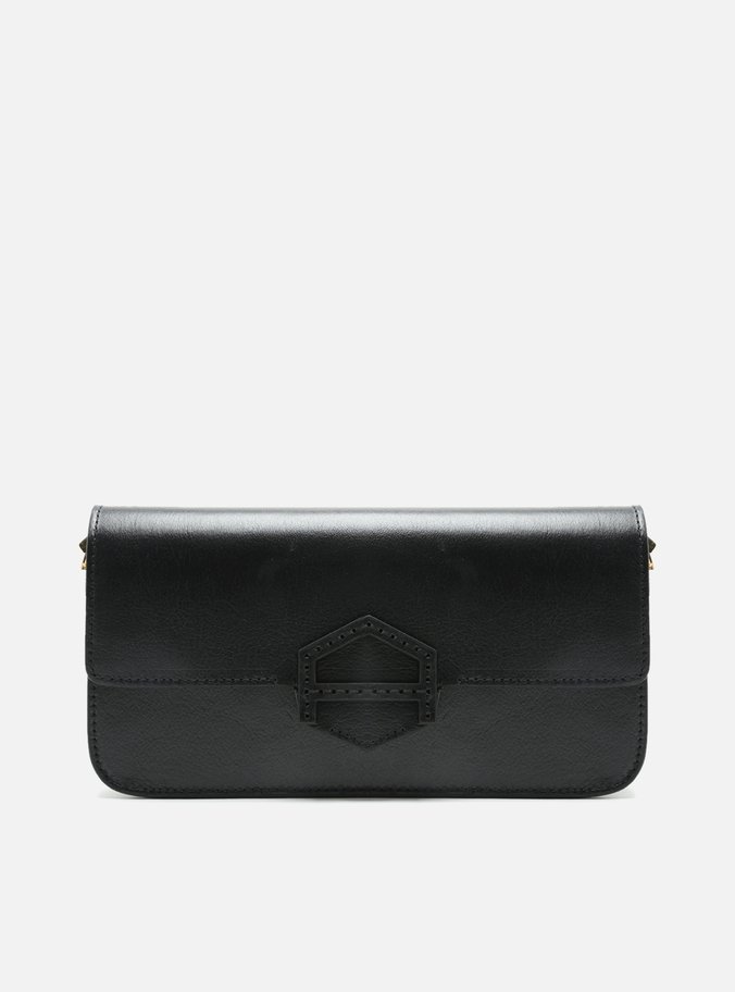 Bolsa Tiracolo Preta Couro Western Pequena
