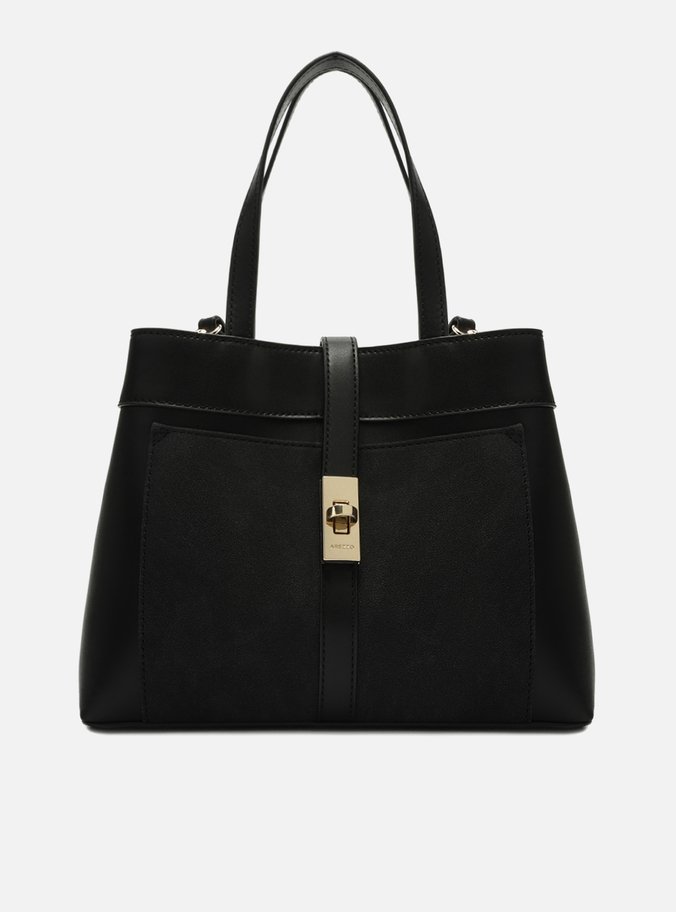 Bolsa Preta Tote Média