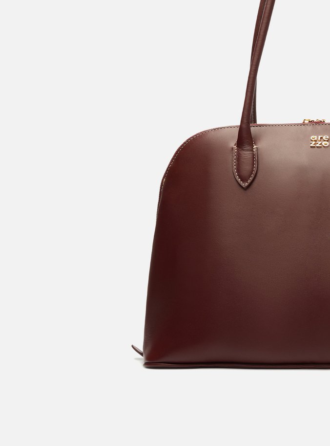 Bolsa Shopping Vermelha Couro Grande Assinatura