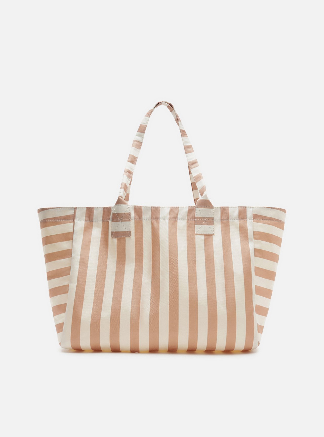Bolsa Shopping Marrom Lona Grande Listrada — foto 3