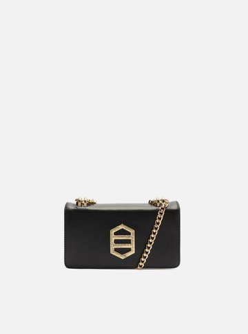 Arezzo — Bolsa Clutch Preta Couro