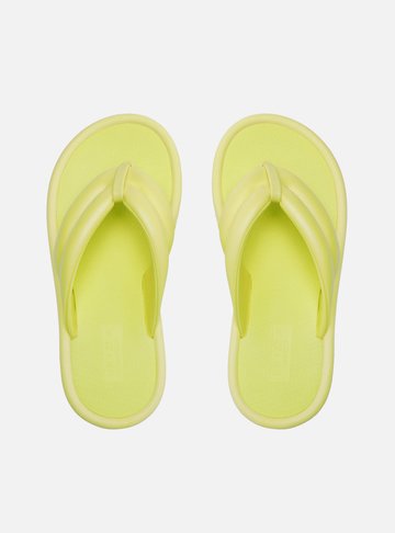 Sandália Amarela Tiras Largas Flatform Kin