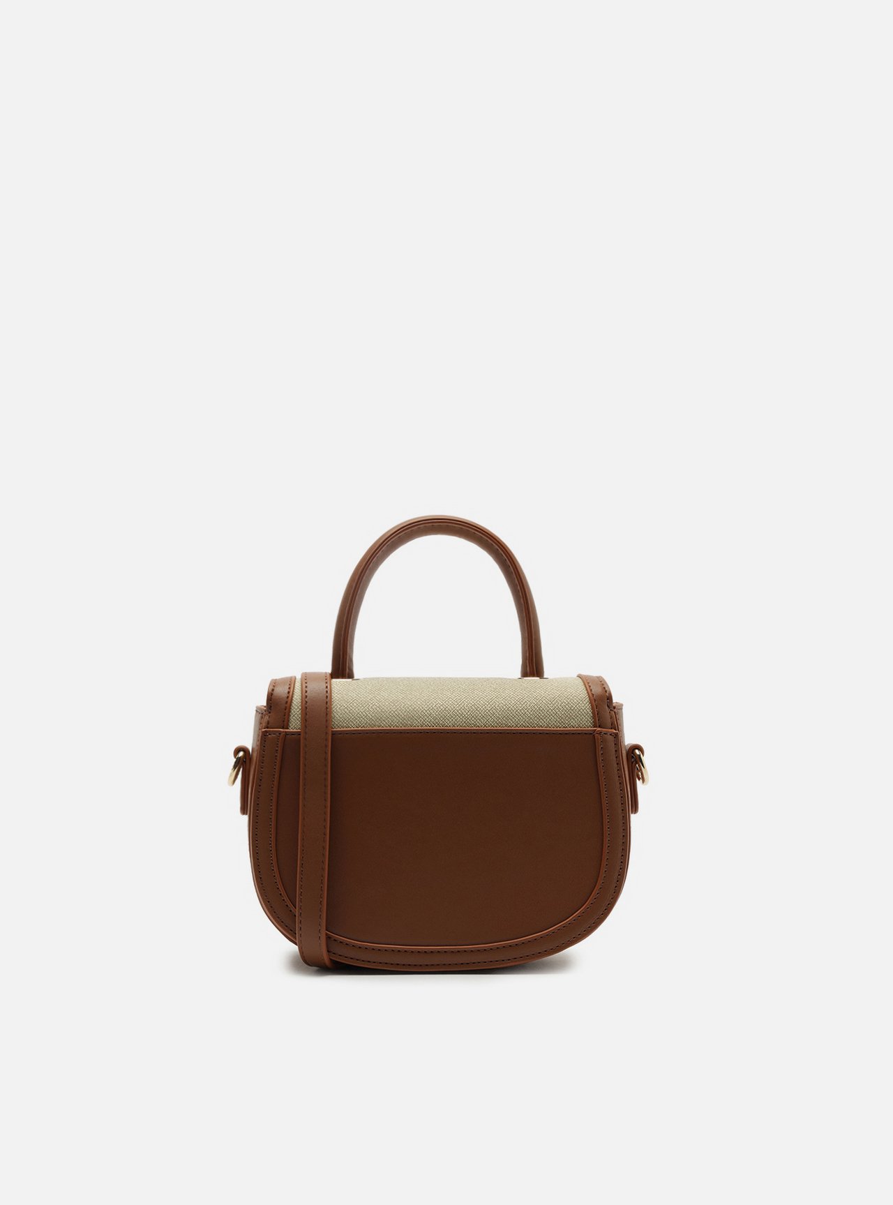 Bolsa Tiracolo Caramelo Natural Pequena Linho — foto 3