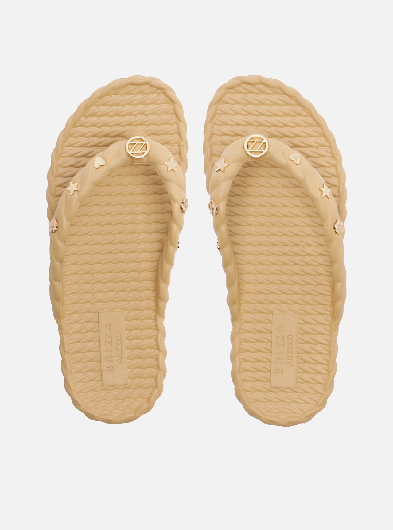 Chinelo de Dedo Nude Plataforma Metais Brizza — foto 3