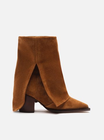 Bota Marrom Camurça Cano Médio Capa Georgia