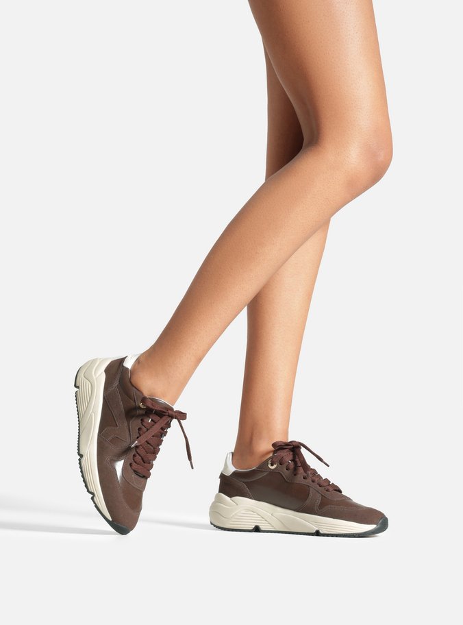 Tênis Marrom Escuro Camurça Solado Esportivo