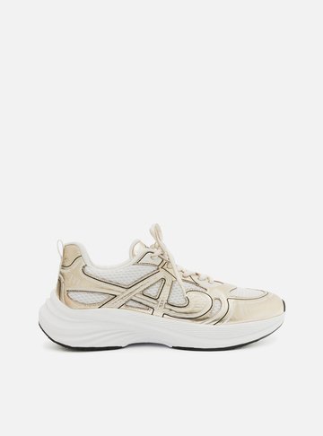 Tênis Branco Amarração Esporte Dourado