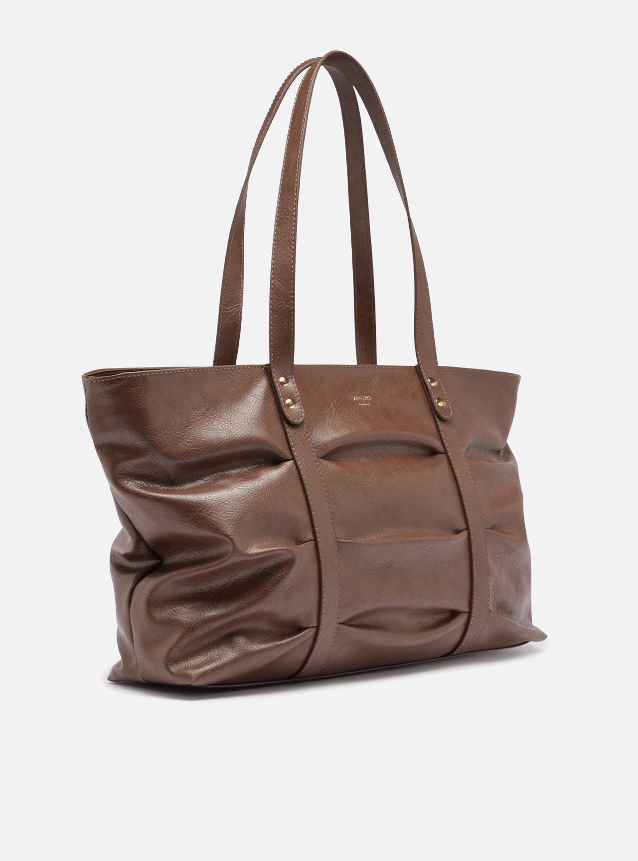 Bolsa Shopping Marrom Grande Franzida — foto 5