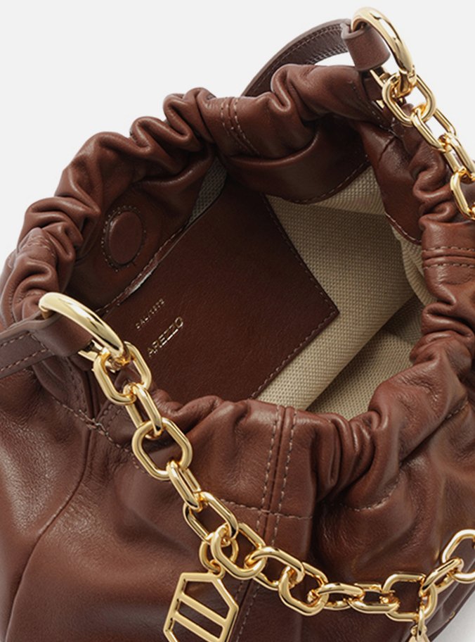 Bolsa Tiracolo Marrom Couro Olívia Pequena
