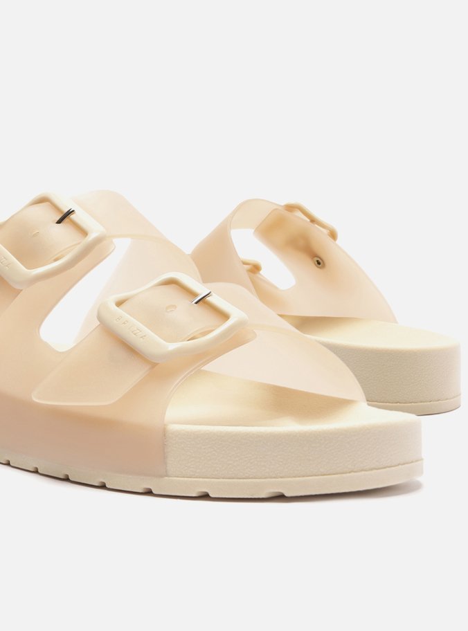 Chinelo Slide Off-White Fivelas Brizza