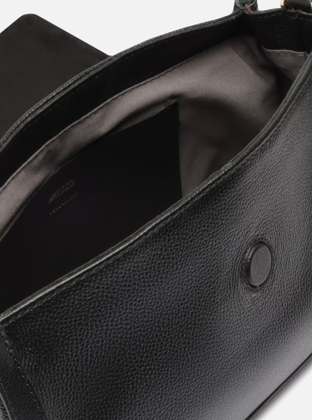 Bolsa Tote Preta Couro Grande Corrente — foto 4