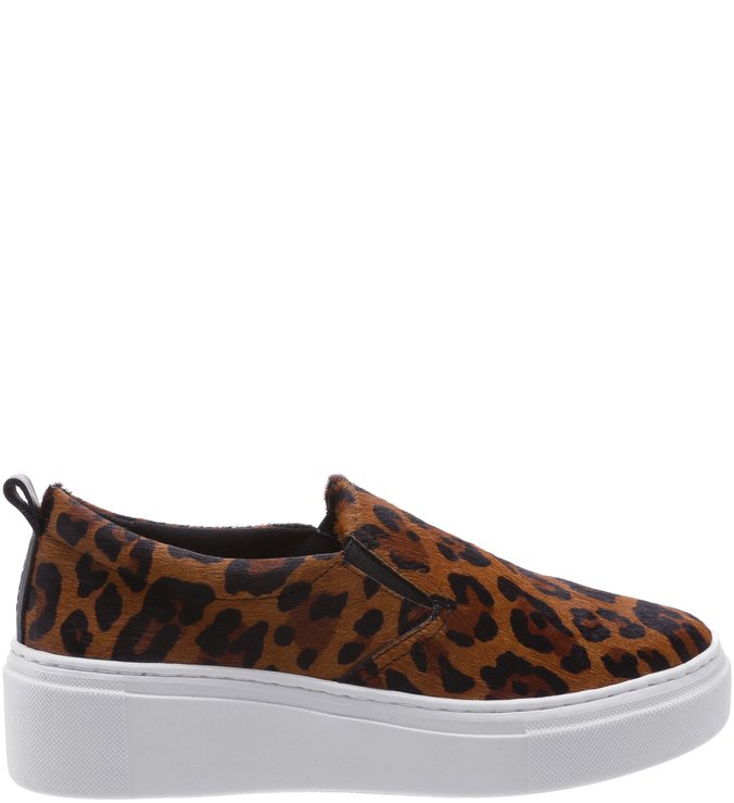 Tênis Slip On Pelo Animal Print Leopardo