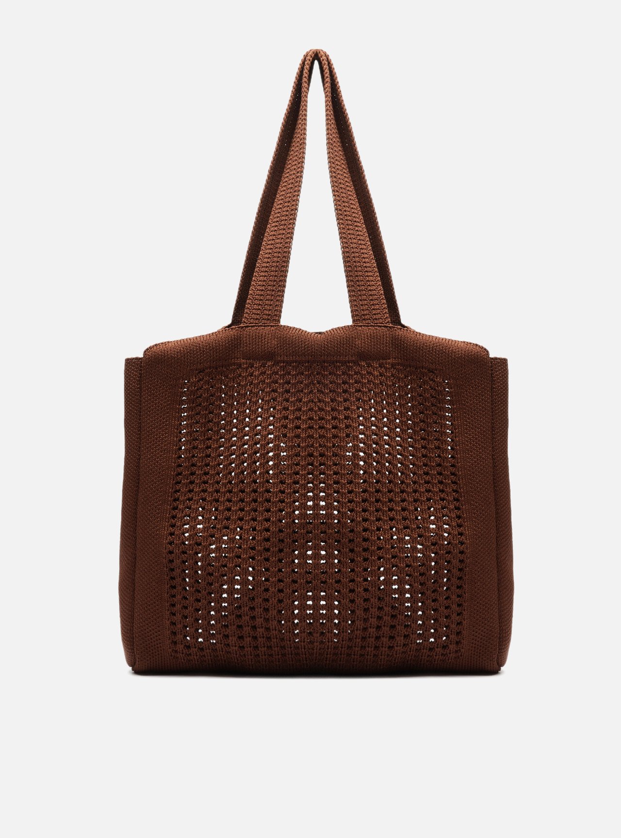 Bolsa Shopping Marrom Crochê Mônaco Grande — foto 3