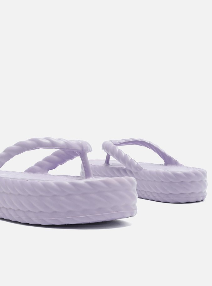 Sandália Roxa Flatform Marrocos Mid