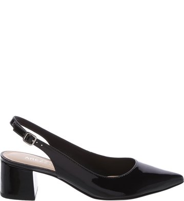 Scarpin Aberto Verniz Preto