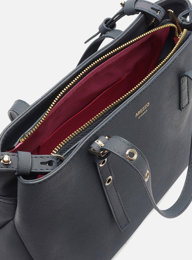 Bolsa Tote Azul Média Alça Fivela