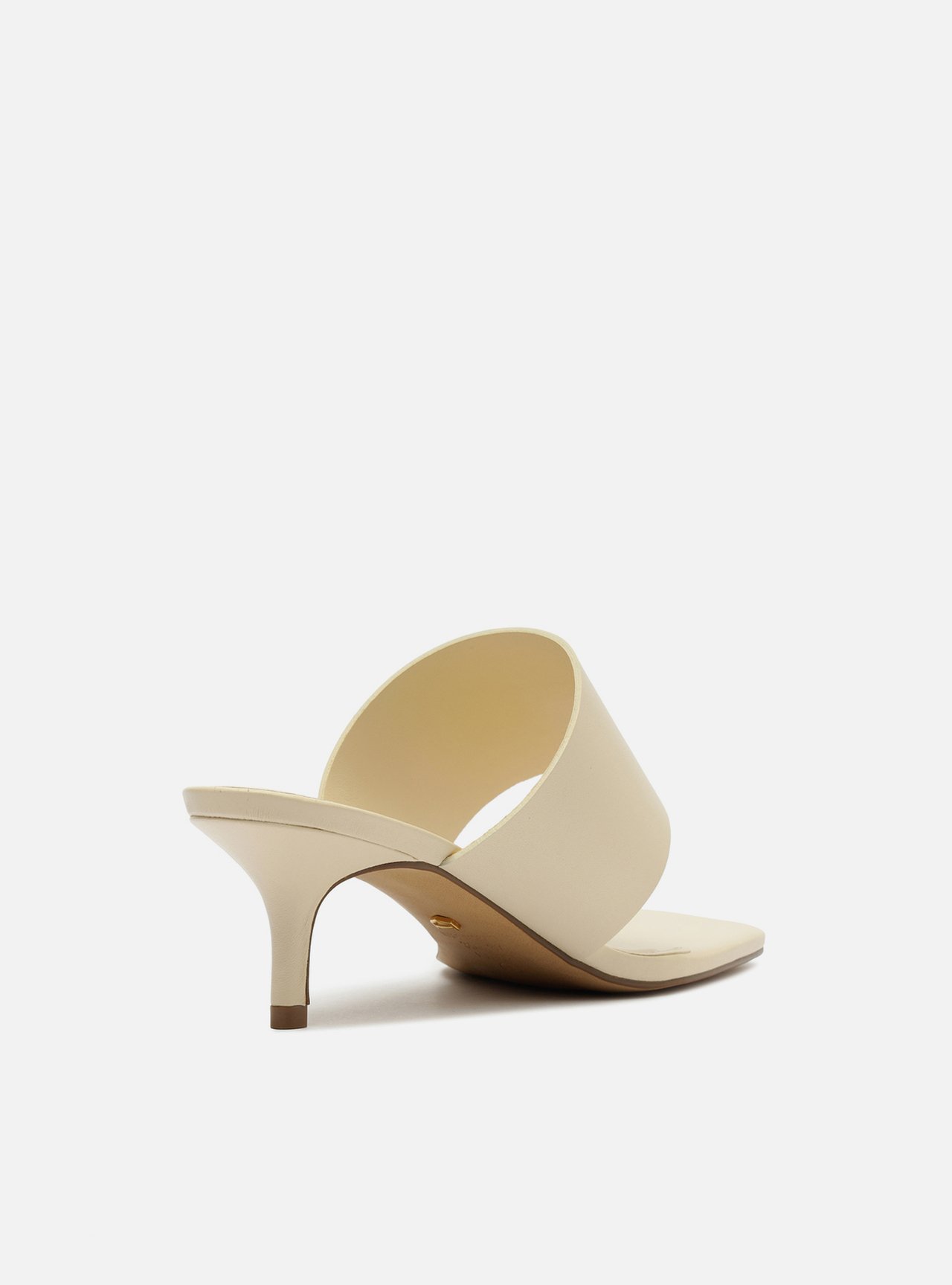 Sandália Off-White Couro Salto Fino Metal Bold — foto 3