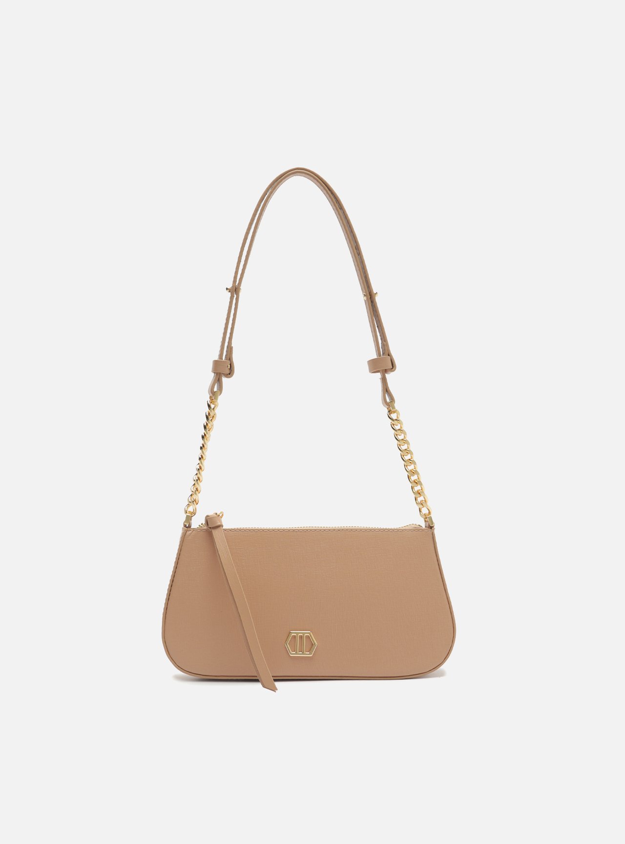Bolsa Tiracolo Nude Couro Pequena Corrente
