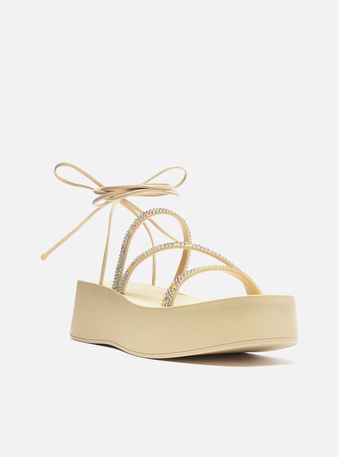 Sandália Off-White Flatform Lulu Amarração