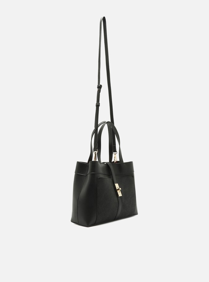 Bolsa Preta Tote Média