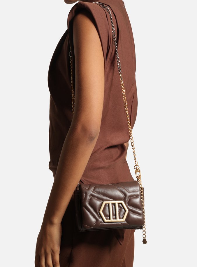 Bolsa Tiracolo Marrom Couro Emma Pequena
