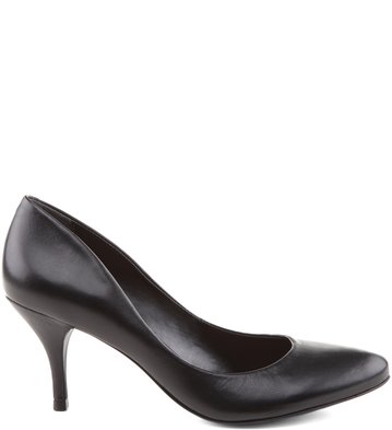 Scarpin Basics Couro Preto