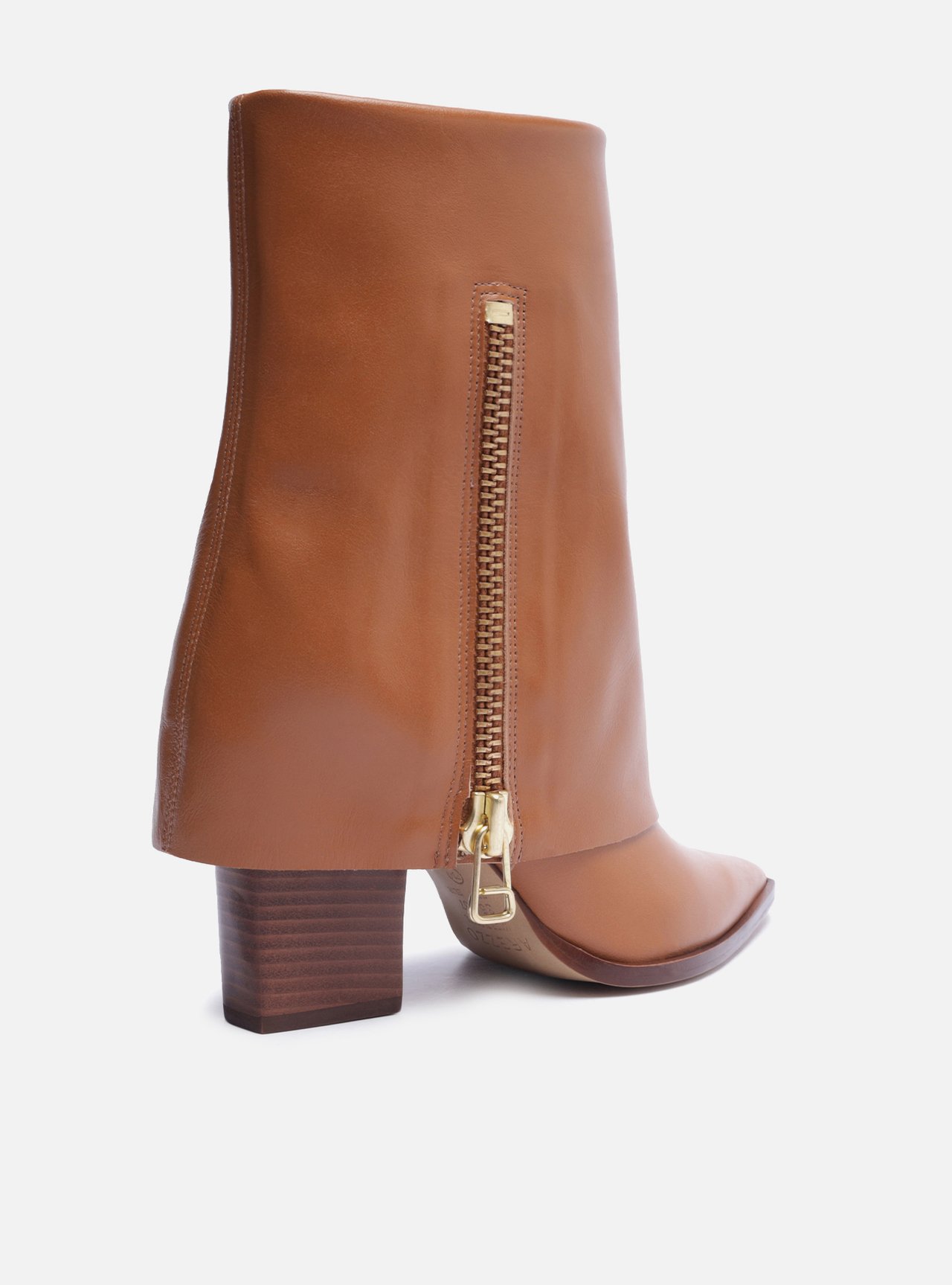 Bota marrom cheap cano medio