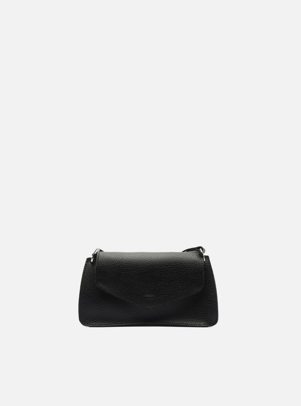 Bolsa Tiracolo Marrom Média Granulada Metais — foto 1