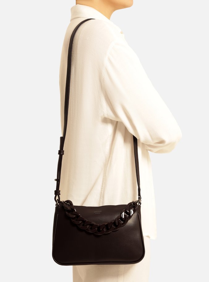 Bolsa Tiracolo Marrom Escura Iara Pequena